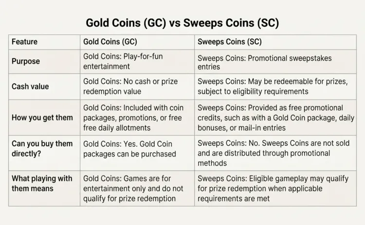 gold coins vs sweeps coins comparison